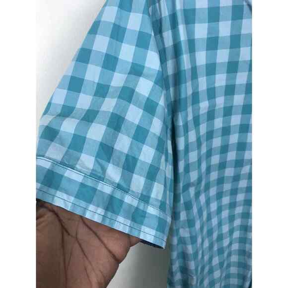 Lee Dungaree Mens Blue Collared Button Down Shirt Short Sleeve Small Plaid - Picture 4 of 8